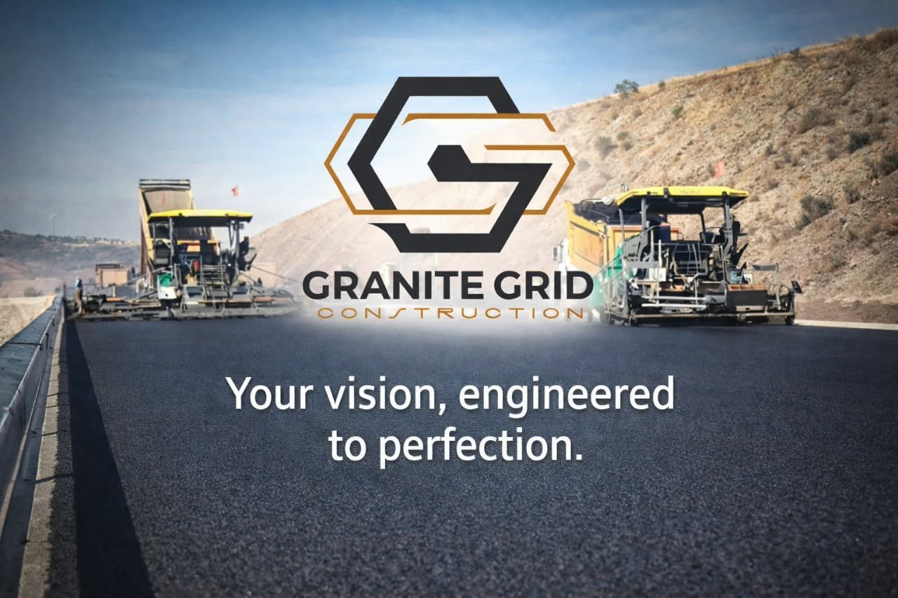 Road construction and asphalt paving
